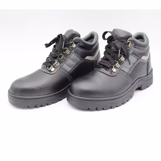 Zapatos de seguridad de estilos básicos Parte superior de cuero genuino